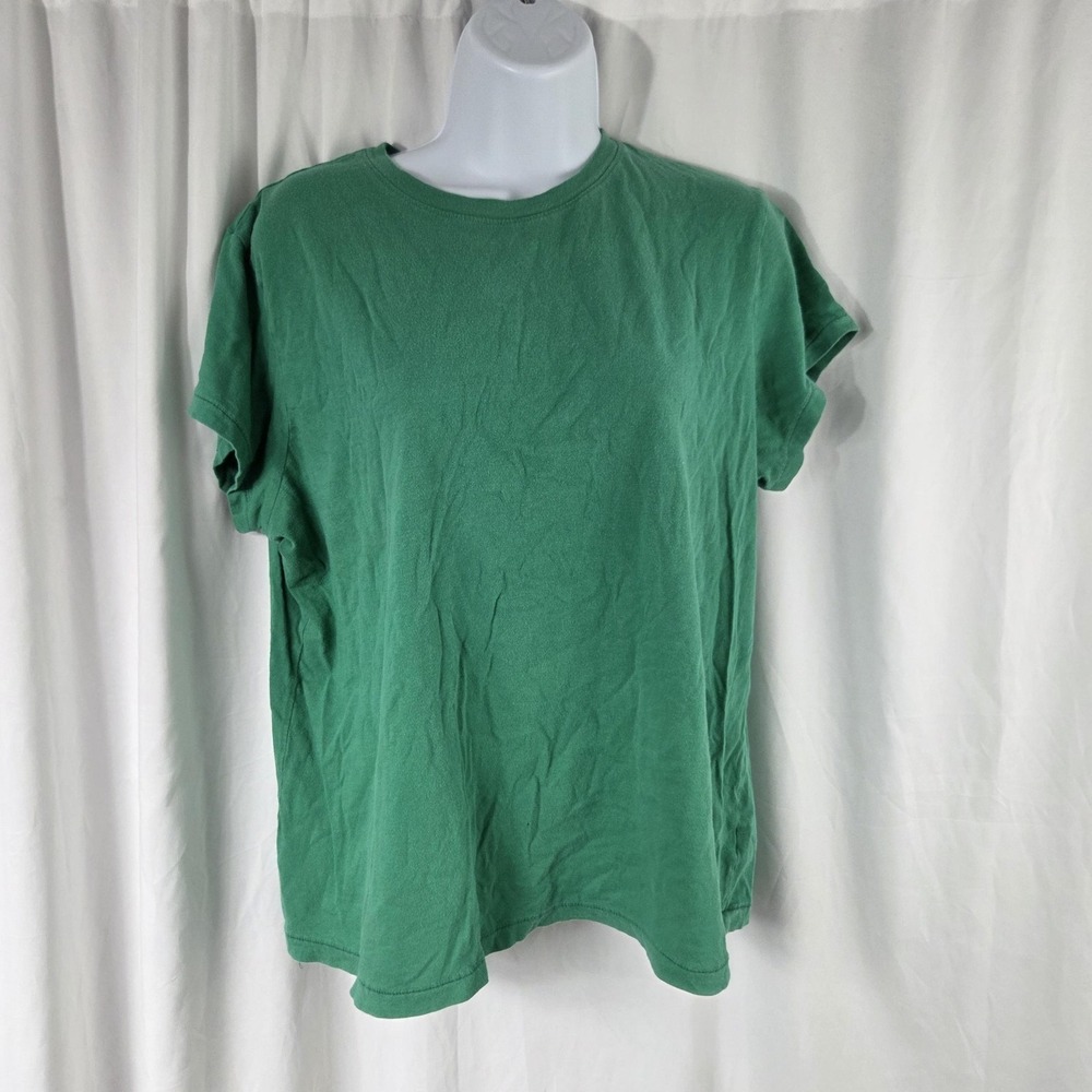 Universal Thread Shirt Womens Large Green Crew Neck Short Sleeve Basic Tee Top